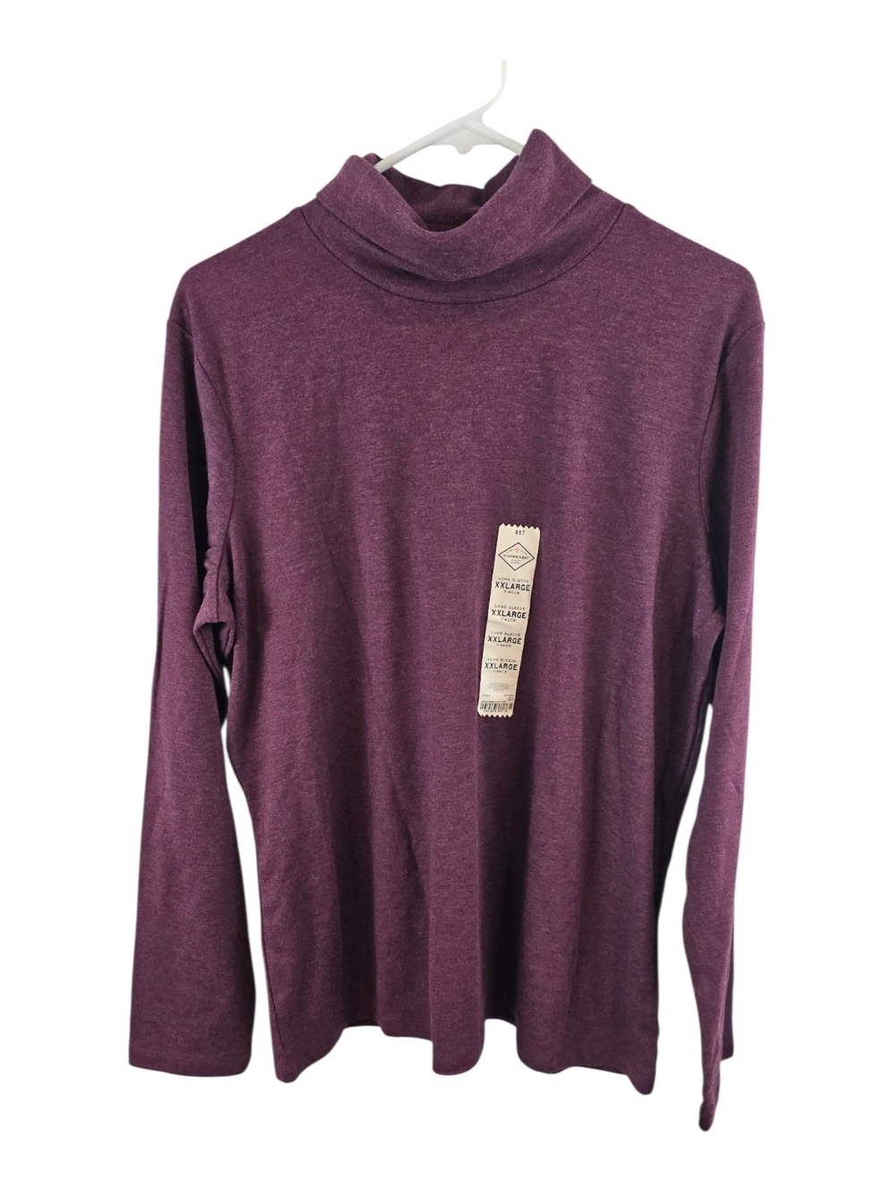 3/$25 St. John's Bay Purple Long Sleeve Turtleneck Top Size XXL